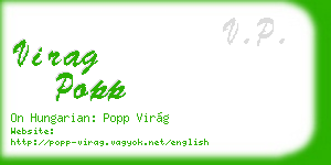 virag popp business card